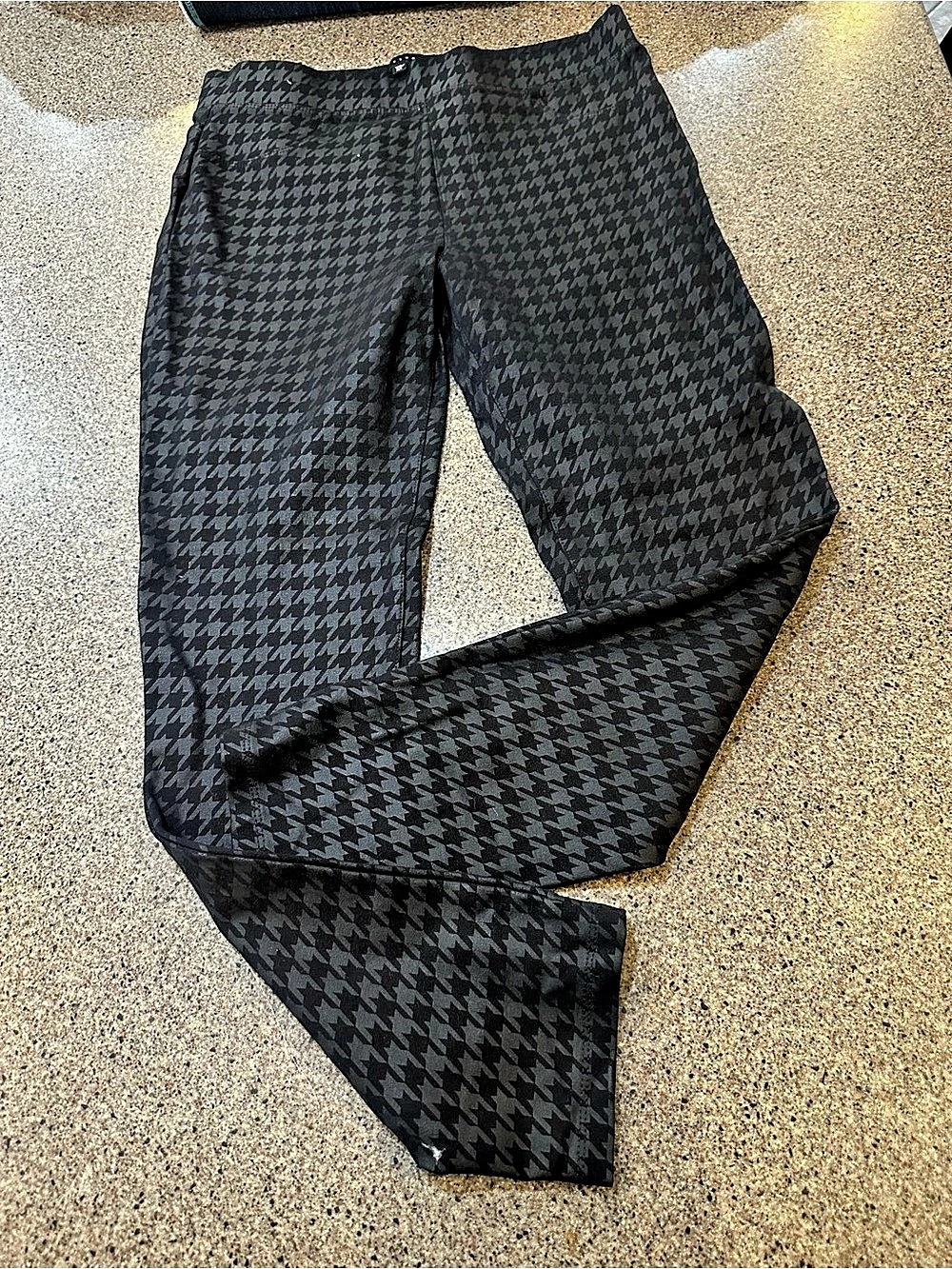 Sanctuary Houndstooth Runway Leggings Black & Gray XL